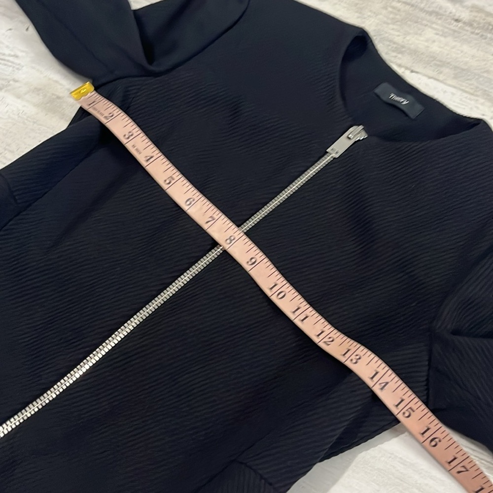 Theory Black Zip Jacket Size 2 - Picture 10 of 11